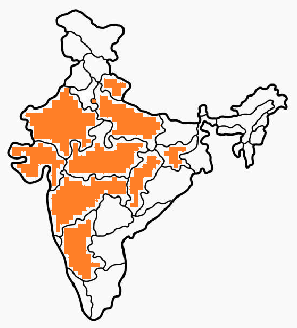 SAS India presence map